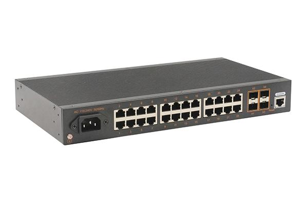 4万兆24电三层网管型工业交换机