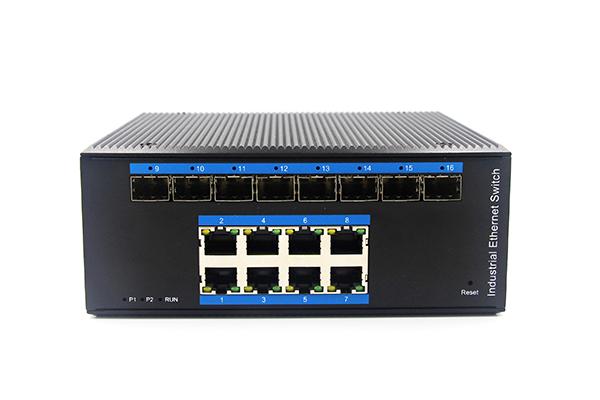 千兆8光8电管理型工业POE交换机